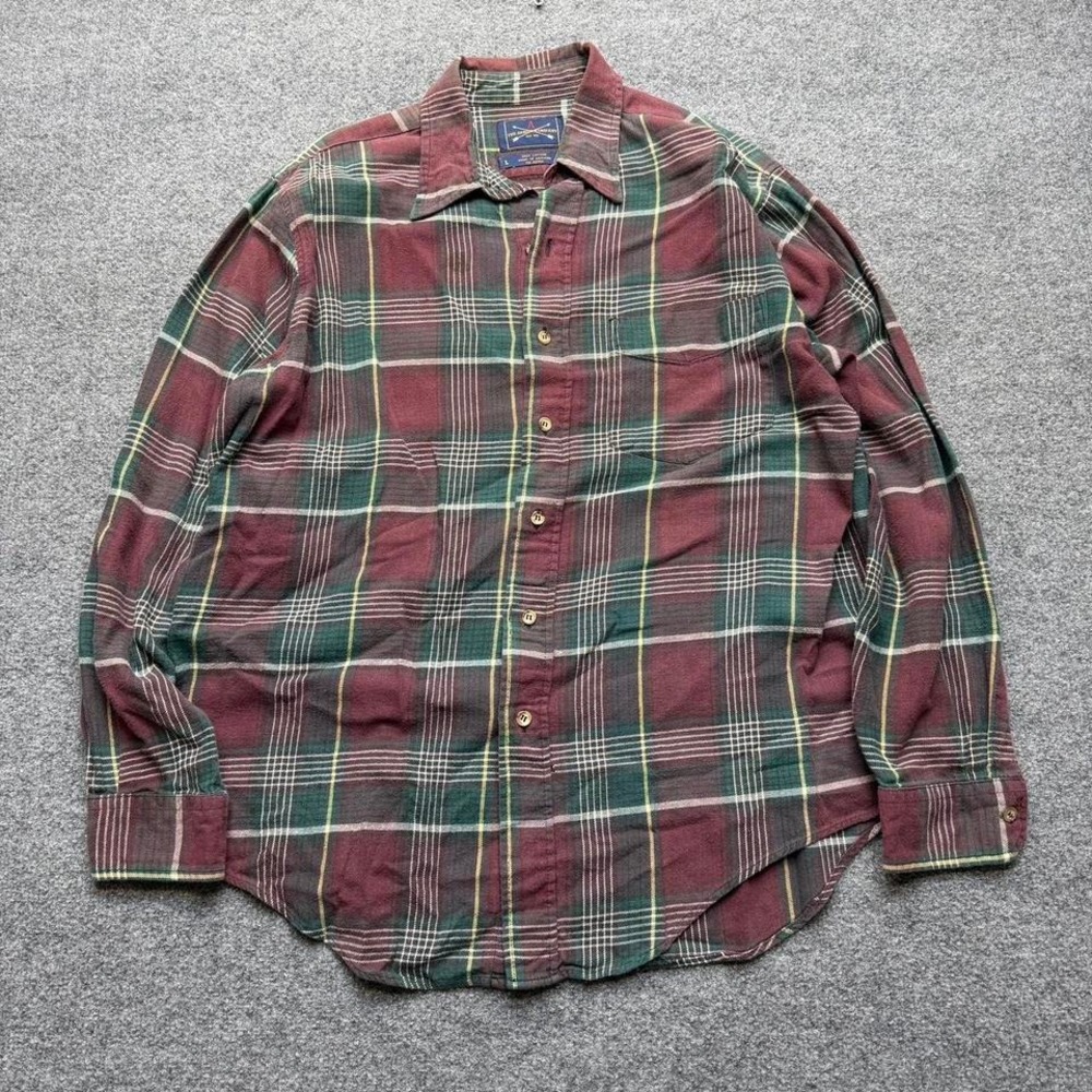 Vtg the arrow company button up flannel size men's large